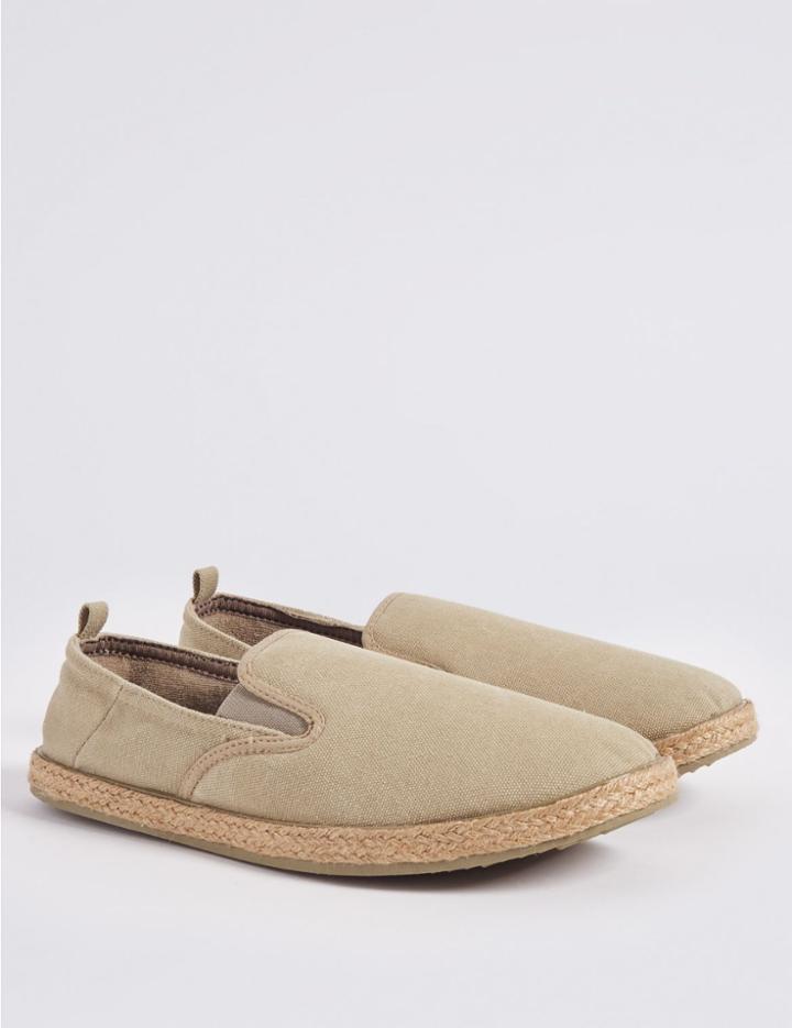 Marks & Spencer Cotton Slip-on Espadrilles Stone