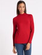 Marks & Spencer Funnel Neck Long Sleeve Top Red