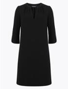 Marks & Spencer Petite Crepe Shift Dress Black