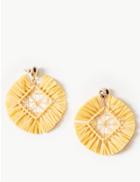 Marks & Spencer Raffia Shapes Drop Earrings Yellow