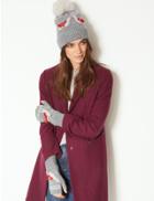 Marks & Spencer Llama Hat With Gloves Set Grey Mix