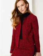 Marks & Spencer Leopard Print Blazer Red Mix