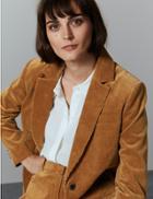 Marks & Spencer Textured Corduroy Blazer Cognac