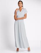 Marks & Spencer Multiway Strap Maxi Dress Silver Grey