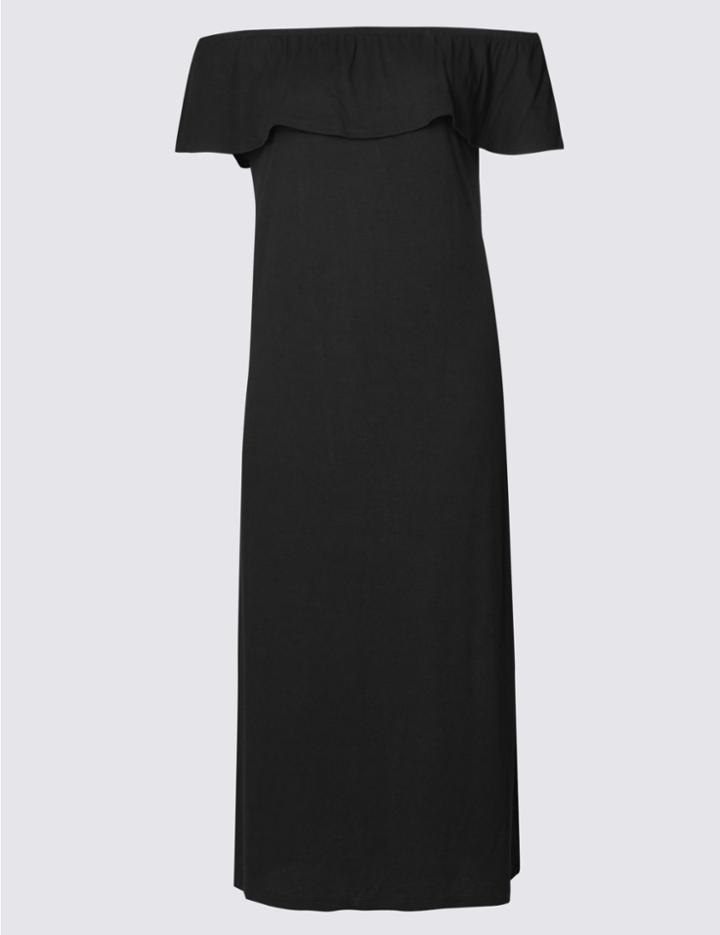 Marks & Spencer Plus Bardot Maxi Dress Black