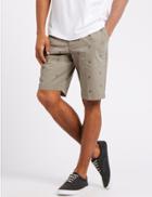 Marks & Spencer Pure Cotton Cactus Design Chino Shorts Natural