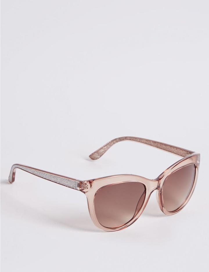 Marks & Spencer Glitter Square Sunglasses Nude Mix