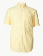 Marks & Spencer Pure Cotton Oxford Shirt Yellow