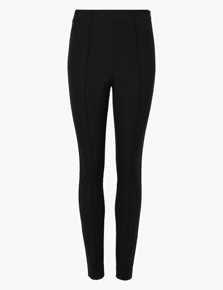 Marks & Spencer Skinny Leg Ankle Grazer Trousers Black