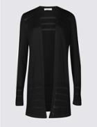 Marks & Spencer Open Front Scallop Cardigan Black