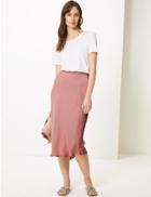 Marks & Spencer Slip Midi Skirt Soft Pink