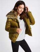 Marks & Spencer Padded & Quilted Jacket With Stormwear&trade; Chartreuse
