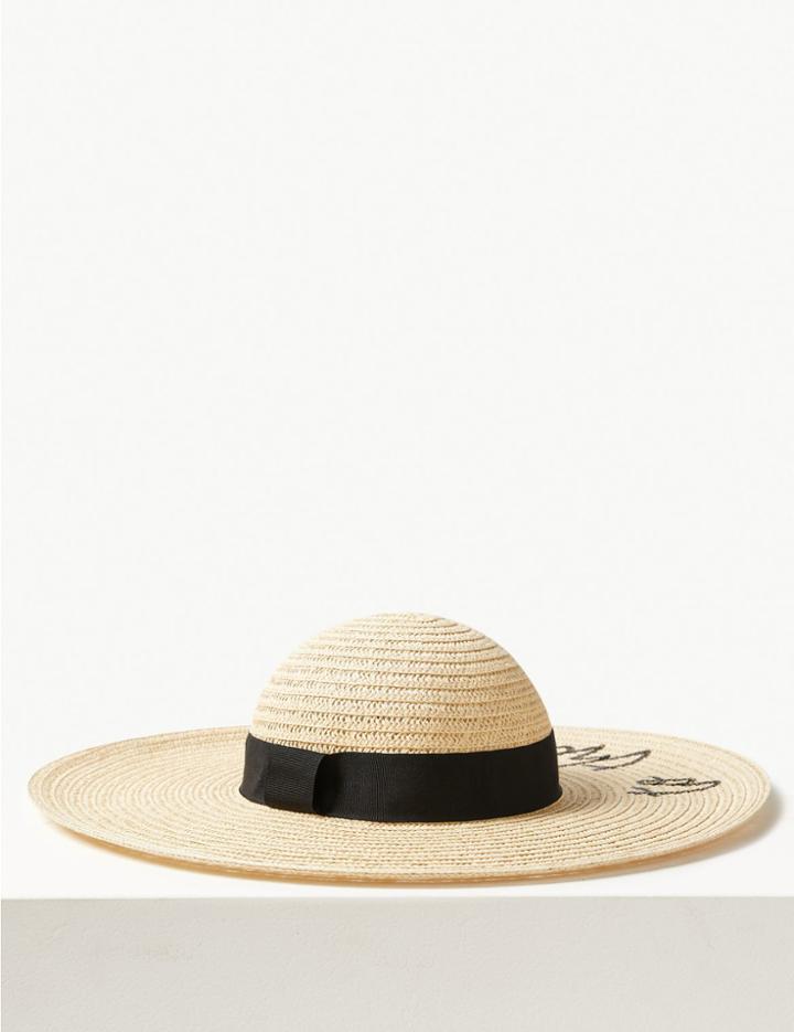 Marks & Spencer Beach Sun Hat Natural Mix