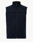 Marks & Spencer Cotton Rich Gilet With Stormwear&trade; Navy
