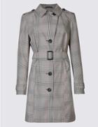 Marks & Spencer Printed Trench Coat With Stormwear&trade; Black Mix
