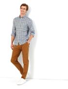 Marks & Spencer Pure Cotton Checked Relaxed Oxford Shirt