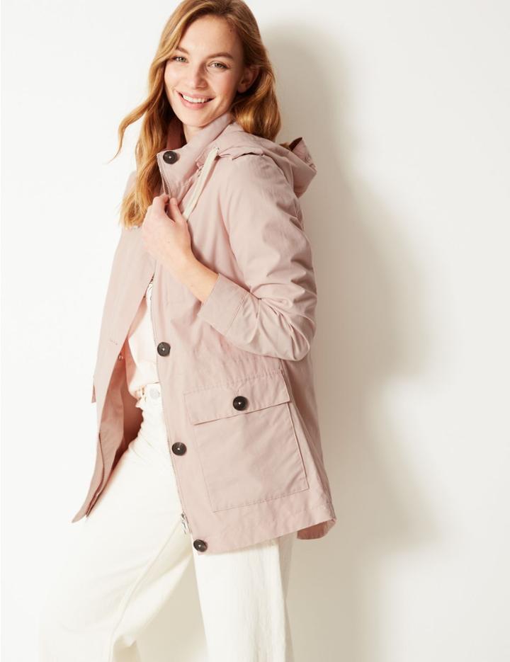 Marks & Spencer Hooded Parka Petal Pink