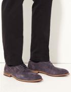 Marks & Spencer Suede Lace-up Derby Shoes Grey
