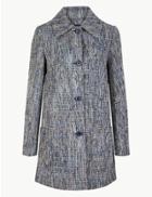 Marks & Spencer Textured Peacoat Blue Mix