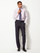 Marks & Spencer Pure Cotton Non-iron Twill Regular Fit Shirt Lilac Mix