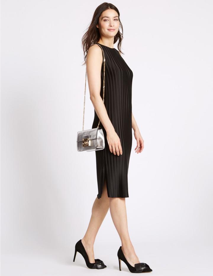 Marks & Spencer Faux Leather Twist Lock Bag Metallic