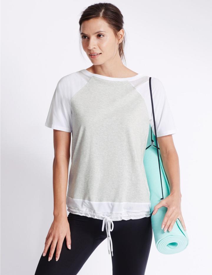 Marks & Spencer Bubble Mesh T-shirt Grey Mix