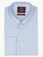 Marks & Spencer Pure Cotton Tailored Fit Shirt Light Blue