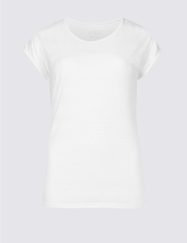 Marks & Spencer Textured Double Layer Top White