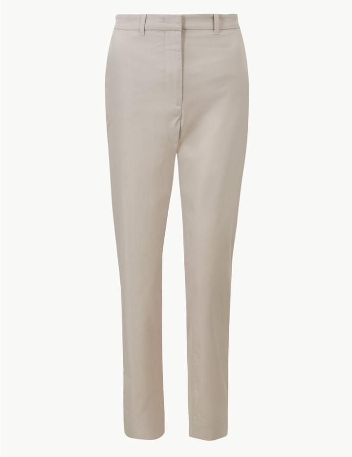 Marks & Spencer Tapered Leg Chinos Natural