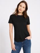 Marks & Spencer Relaxed Crew Neck T-shirt Black