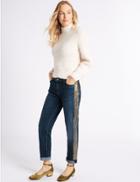 Marks & Spencer Metallic Mid Rise Slim Leg Jeans Medium Indigo