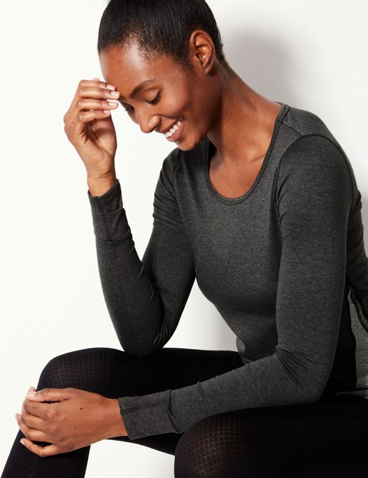 Marks & Spencer Jaspe Quick Dry Long Sleeve Top