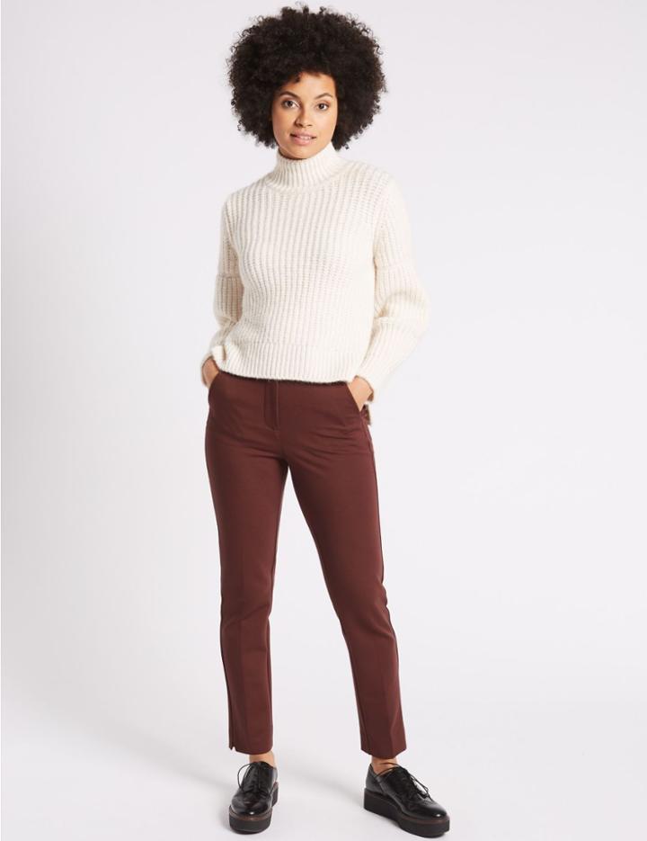 Marks & Spencer Slim Leg Trousers Raisin