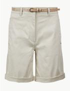 Marks & Spencer Cotton Rich Chino Shorts Neutral