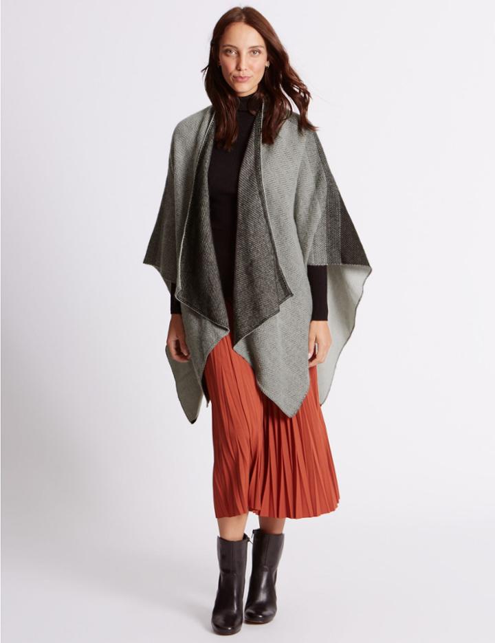 Marks & Spencer Textured Wrap Grey Mix