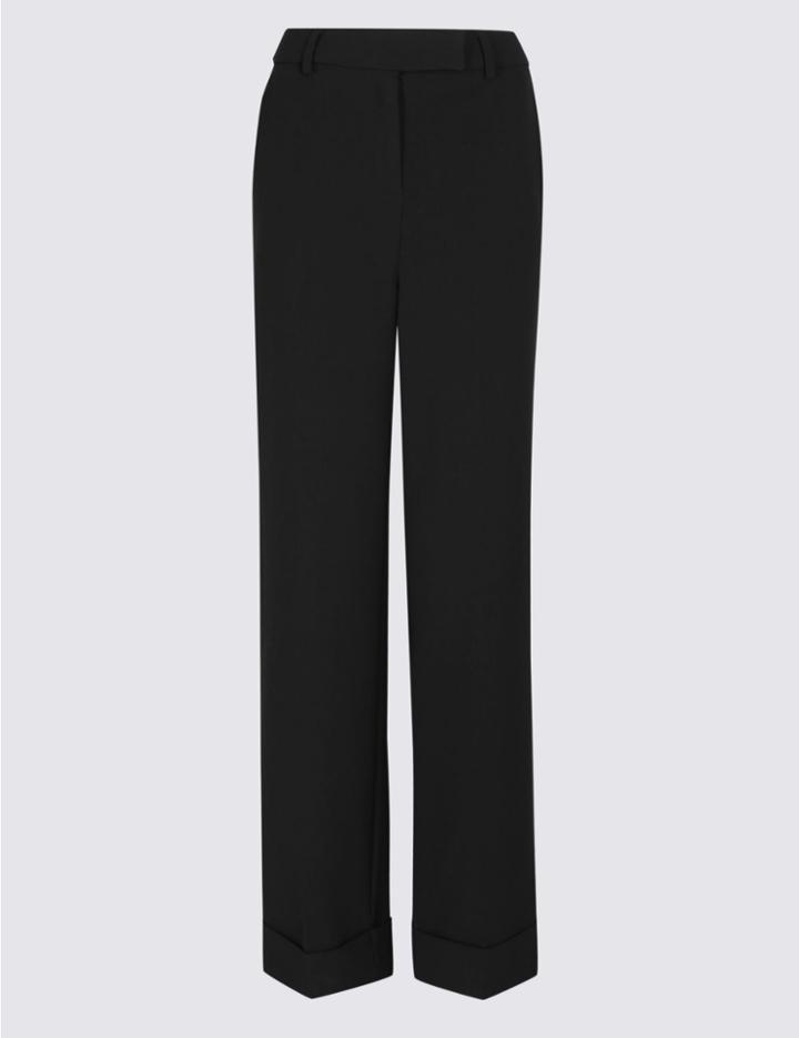 Marks & Spencer Turn-up Trousers Black