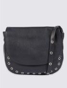 Marks & Spencer Leather Eyelet Saddle Across Body Bag Indigo