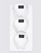 Marks & Spencer 3 Pack Easy To Iron Regular Fit Shirts White