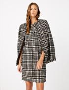 Marks & Spencer Tweed Checked Shift Mini Dress Black Mix