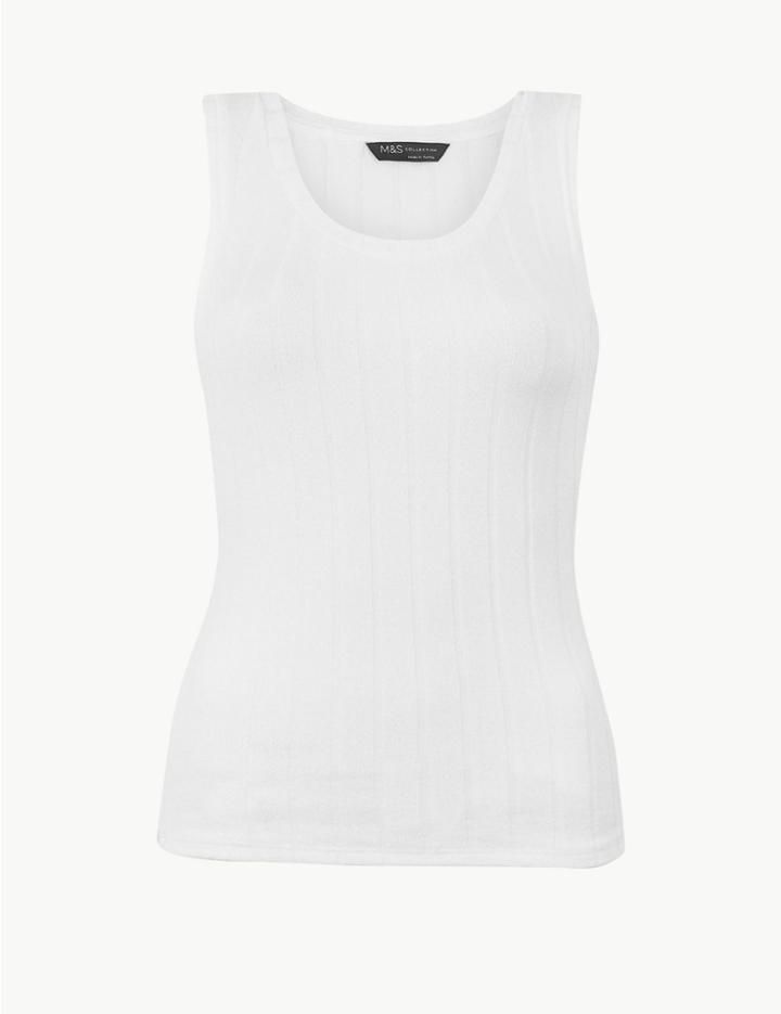 Marks & Spencer Textured Vest Top Soft White