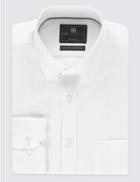 Marks & Spencer Pure Cotton Tailored Fit Shirt With Pocket White