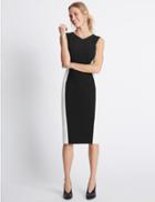Marks & Spencer Sleeveless Shift Dress Black Mix