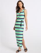 Marks & Spencer Striped Slip Maxi Dress Multi