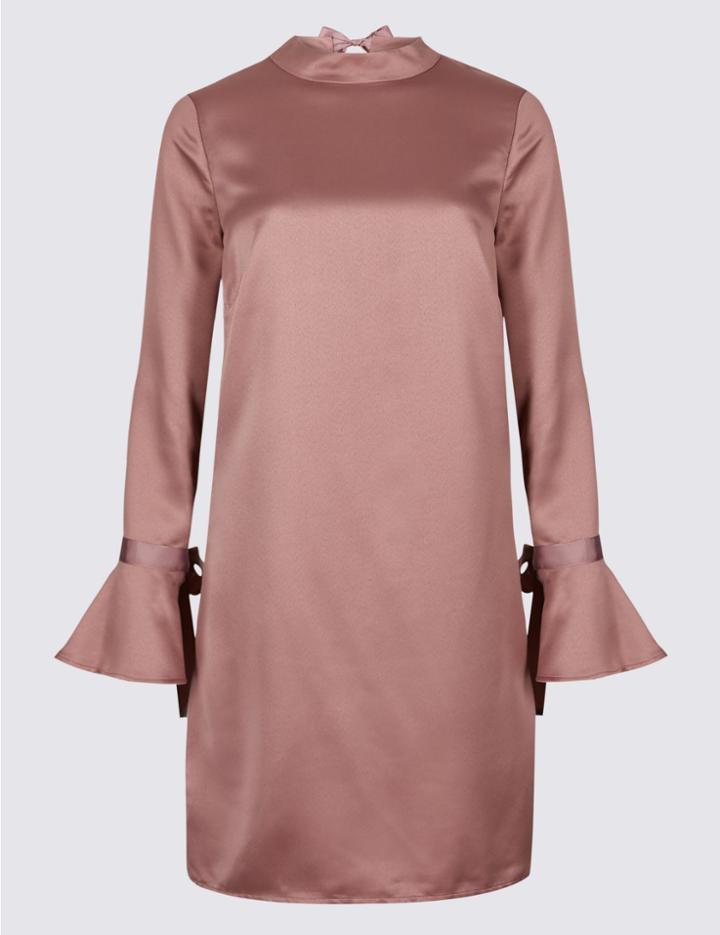 Marks & Spencer Woven Flared Sleeve Tunic Cocoa