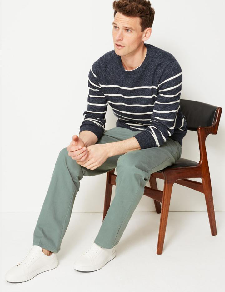 Marks & Spencer Cotton Rich Chinos With Stretch Black