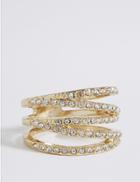 Marks & Spencer Gold Plated Multi Band Ring Gold