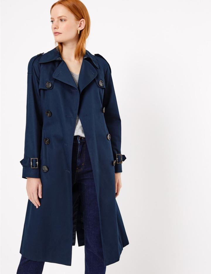 Marks & Spencer Pure Cotton Double Breasted Trench Coat