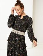 Marks & Spencer Faux Leather Buckle Waist Belt Stone