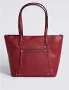 Marks & Spencer Leather Tote Bag Raspberry