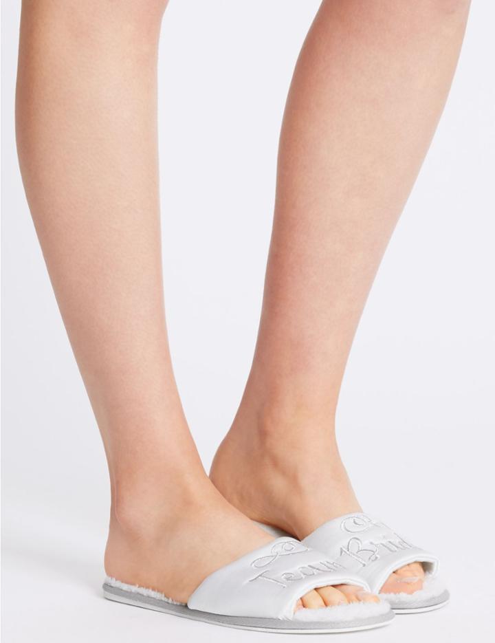 Marks & Spencer Team Bride Open Toe Mule Slipper White